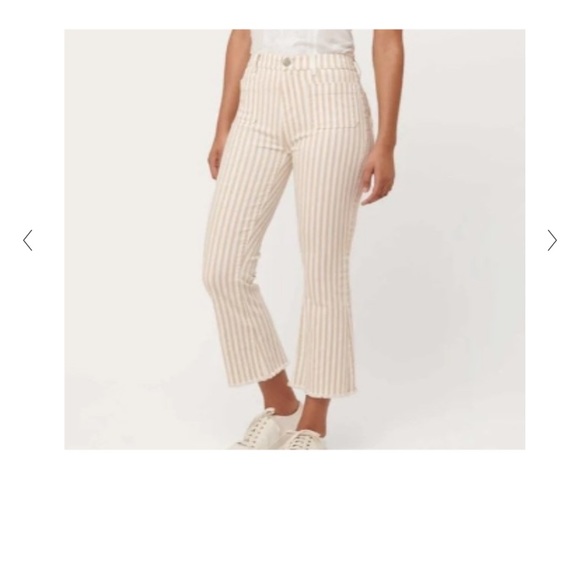 LOFT Denim - Stripe kick flare jeans